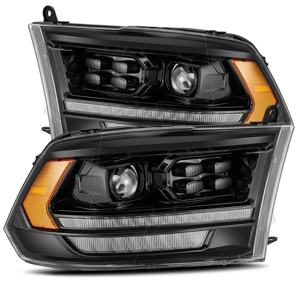 Alpharex 09-18 Ram Truck Pro-Series (5Th Gen 2500 Style) Projector Headlights Alpha-Black 1