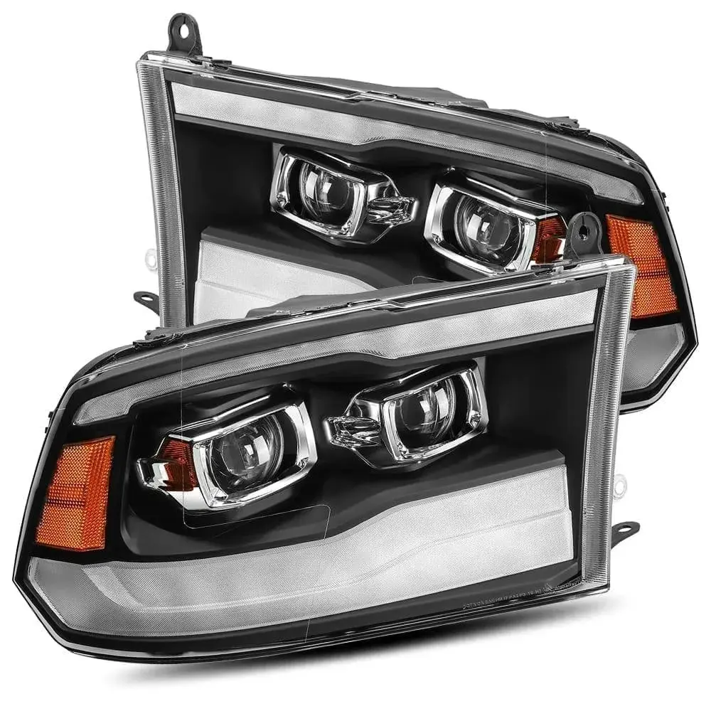 Alpharex 09-18 Ram Truck Pro-Series G2 Projector Headlights Black 1