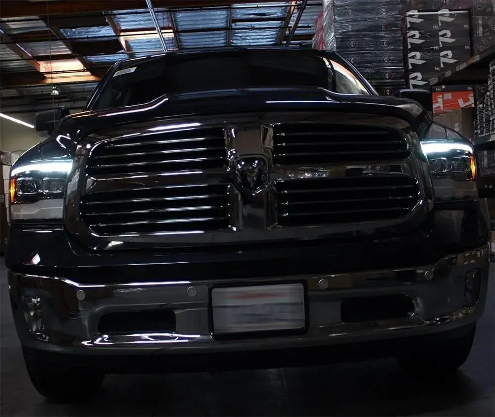 Alpharex 09-18 Ram Truck Pro-Series G2 Projector Headlights Black 2