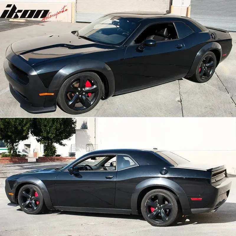 Ikon Motorsports 2015-2023 Dodge Challenger Hellcat Model Demon Style Fender Flares 2