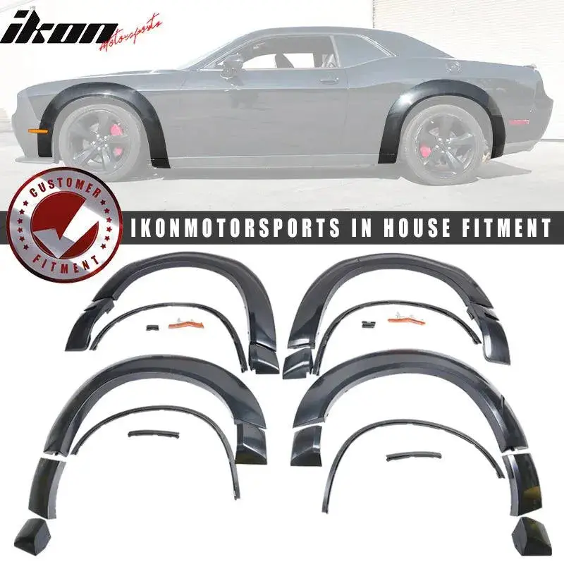 Ikon Motorsports 2015-2023 Dodge Challenger Hellcat Model Demon Style Fender Flares 1
