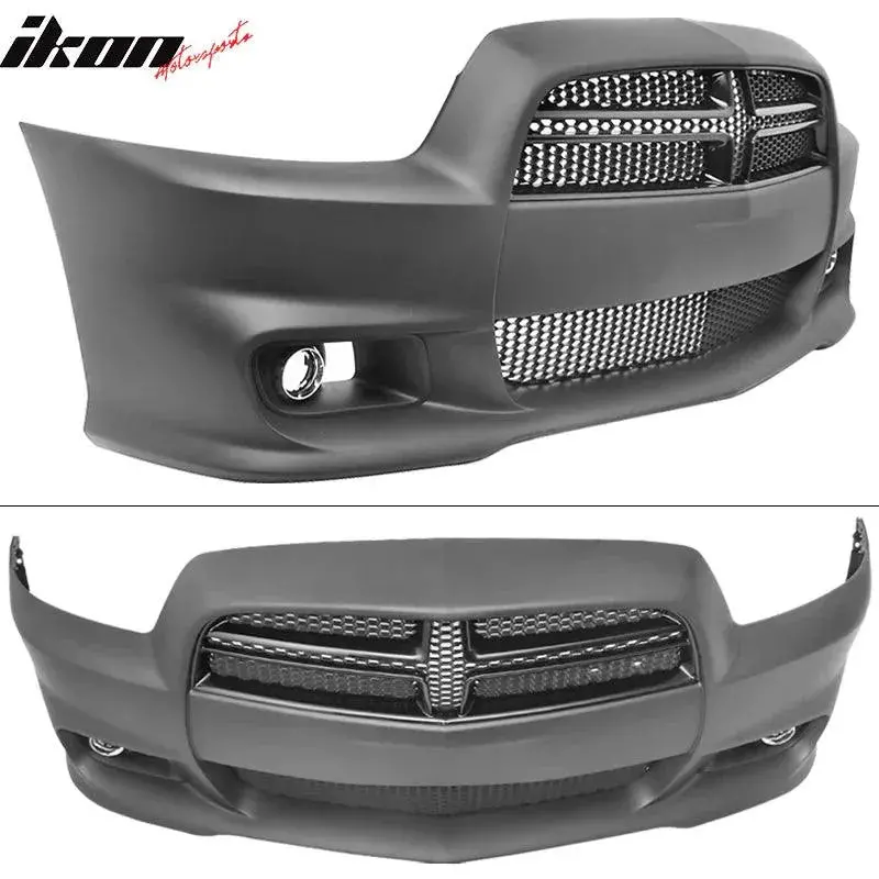 Ikon Motorsports 2011-2014 Dodge Charger Front Bumper Cover Srt8 Style Unpainted Pp 1