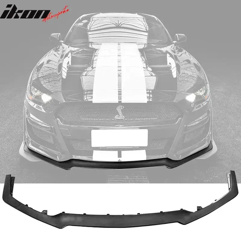 2018-2023 Ford Mustang Gt500 Style Black Primer Front Bumper Lip Pp 1