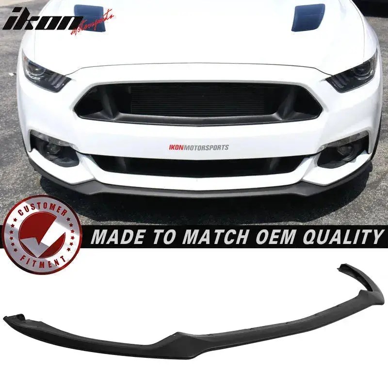 2015-2017 Ford Mustang V6 Gt Oem Style Front Bumper Lip Spoiler Pu 1
