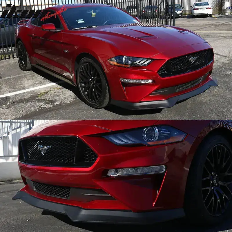 2018-2023 Ford Mustang Gt R Spec Style Front Bumper Lip Splitter Pp 1