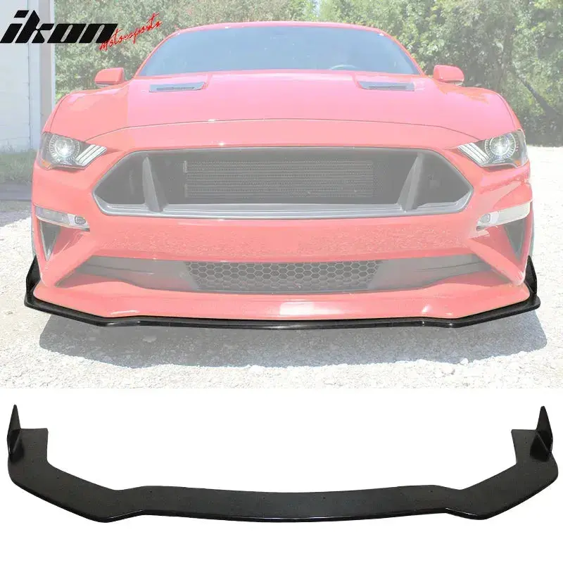 2018-2023 Ford Mustang Ecoboost Gt Ikon Front Bumper Lip Spoiler Pu 1