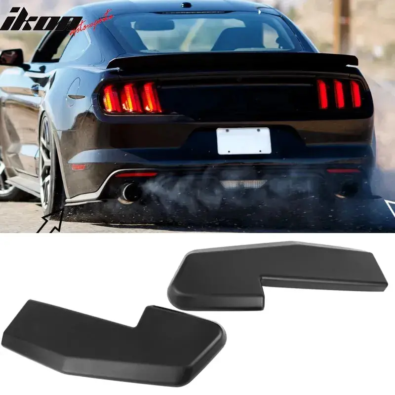 2015-2017 Ford Mustang V1 Matte Black Rear Bumper Lip W/8 Screws Pp 1
