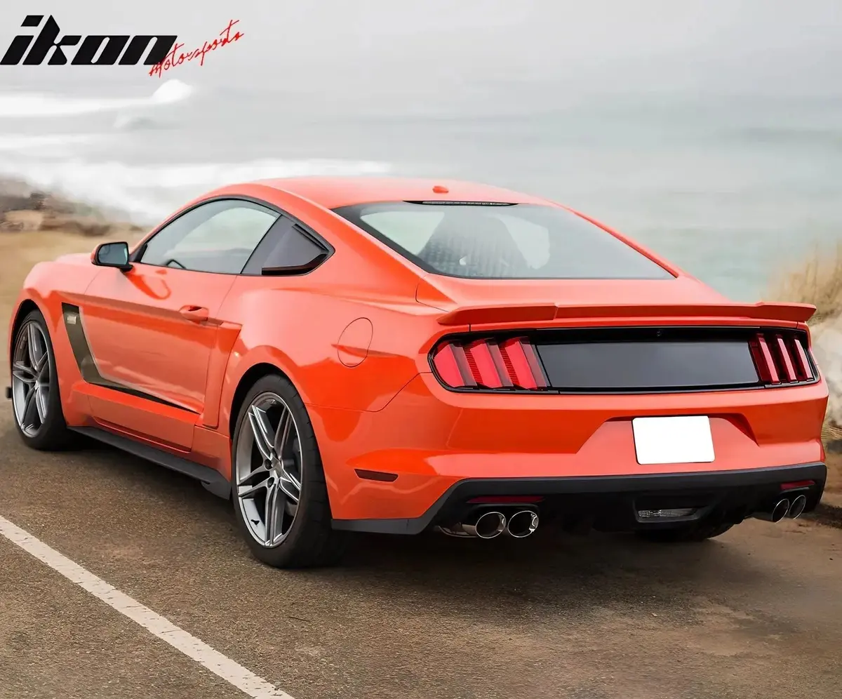 2015-2023 Ford Mustang Coupe & Convertible Side Skirts Rou Style Pu 2