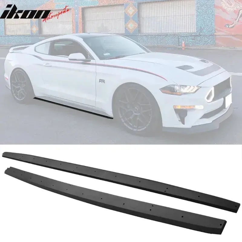 2015-2023 Ford Mustang Oe Textured Black Side Skirts Extensionpp 1