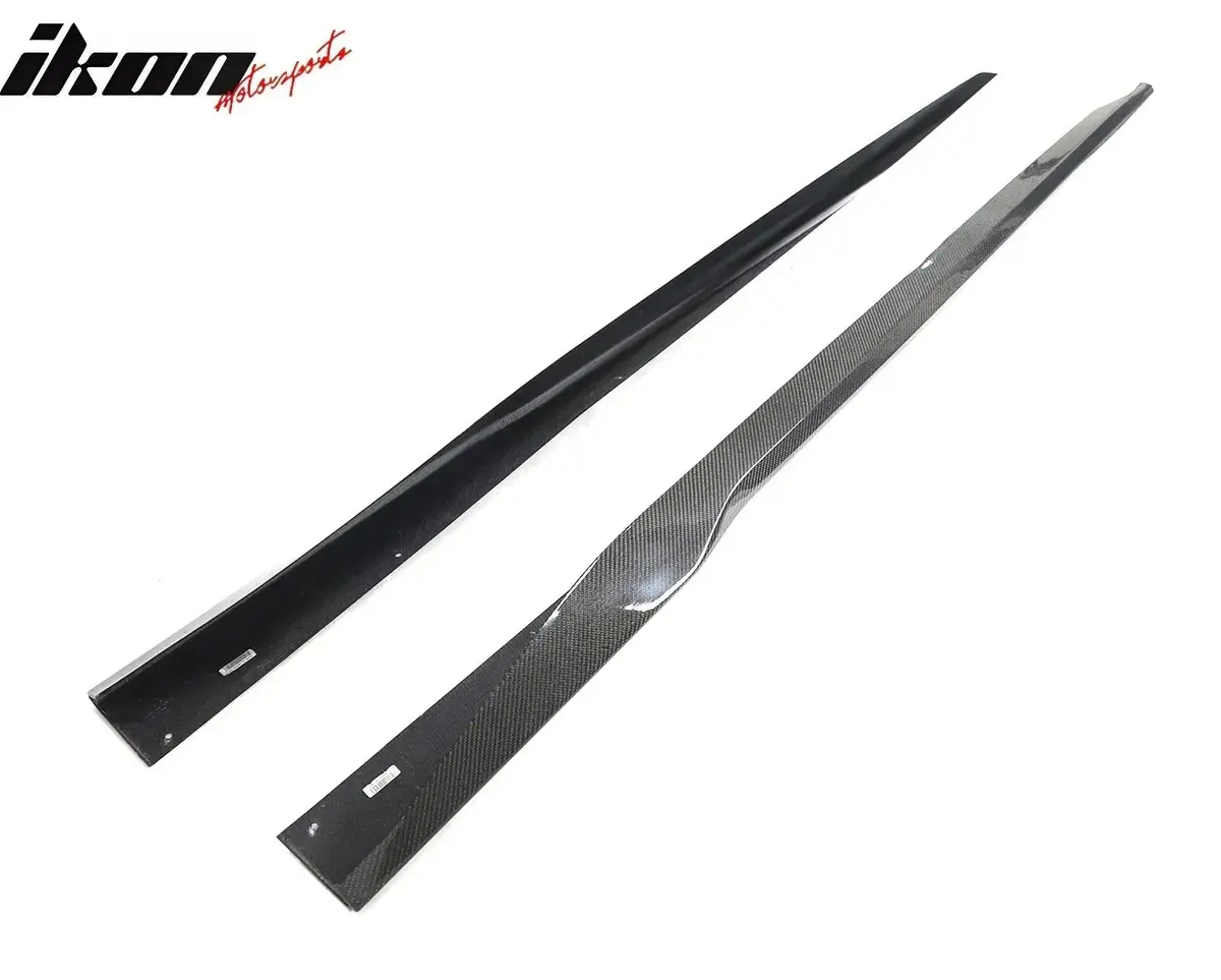 Ikon Motorsports 2024-2025 Ford Mustang Oe Style 2Pcs Side Skirts Panel Carbon Fiber 1