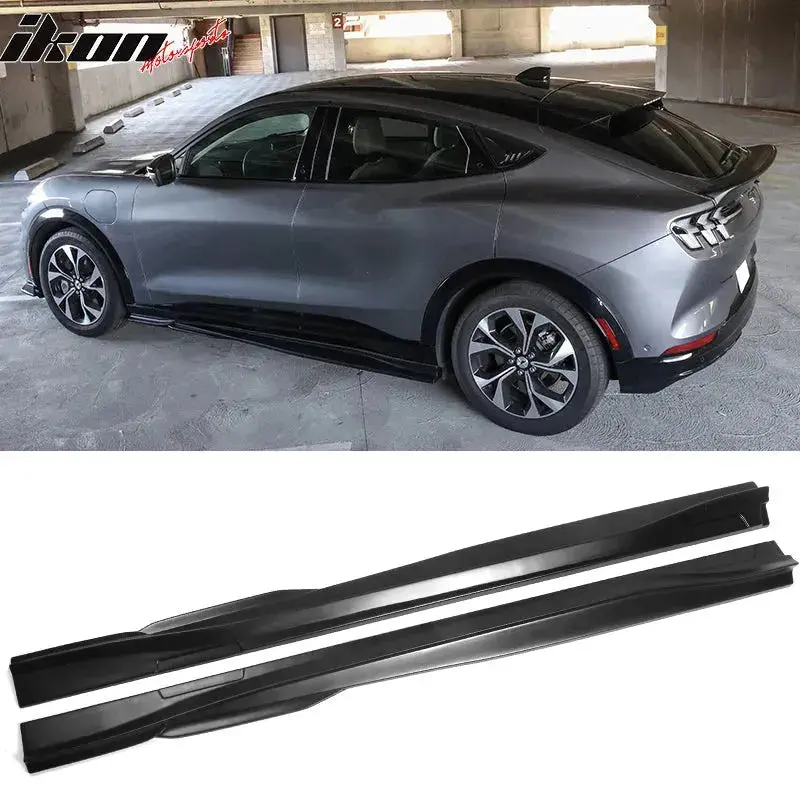2021-2024 Ford Mustang Mach-E Matte Black Side Skirts Rocker Panel Pp 1
