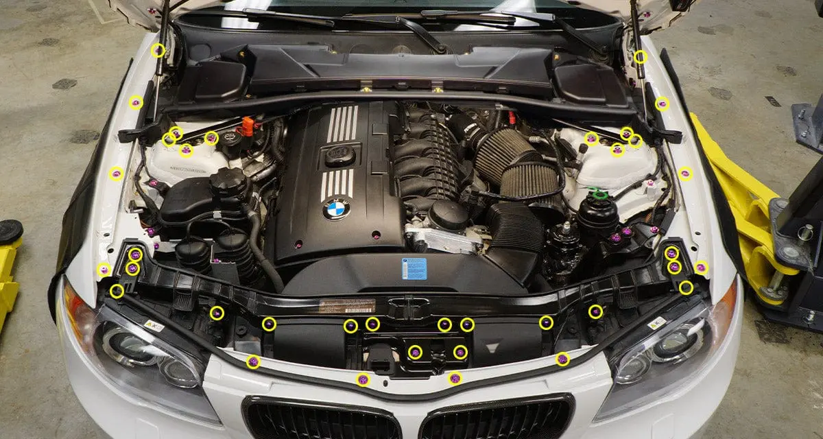 Stage 1 Titanium Hardware Engine Bay Kit - Bmw E82 135I (2007-2012) 3