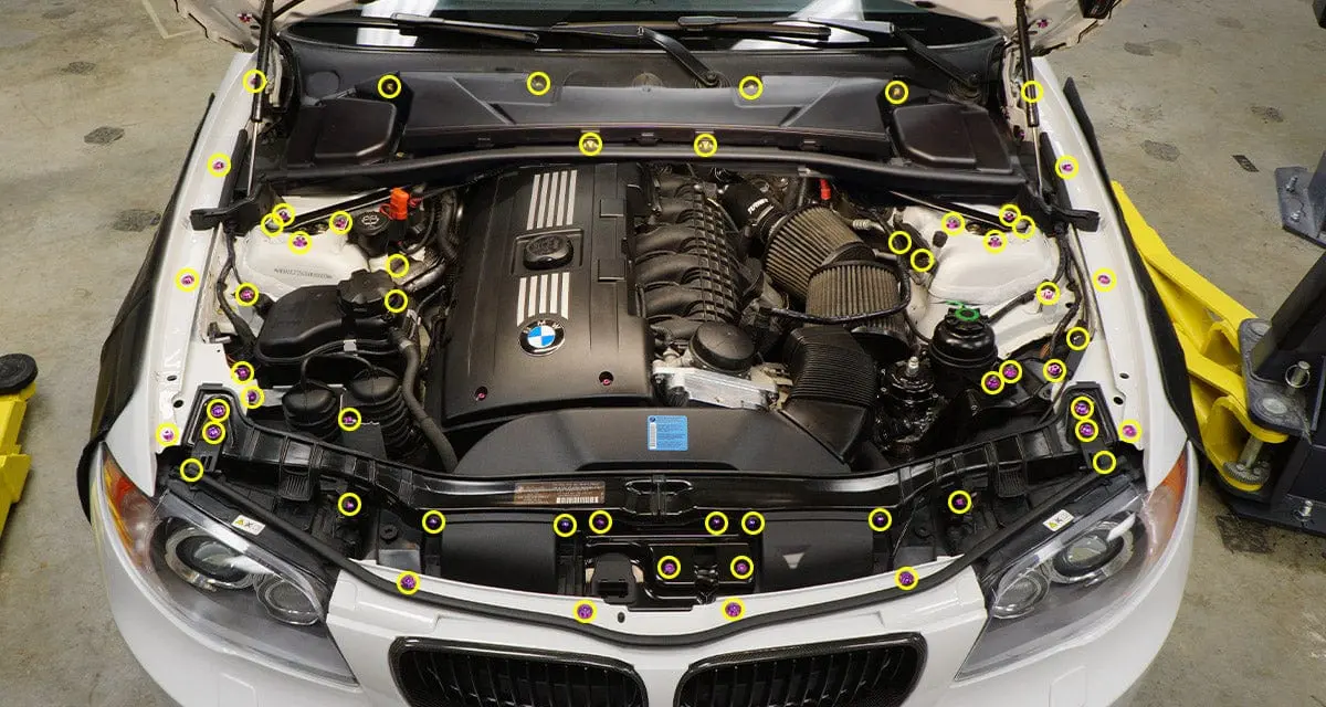 Stage 2 Titanium Hardware Engine Bay Kit - Bmw E82 135I (2007-2012) 3