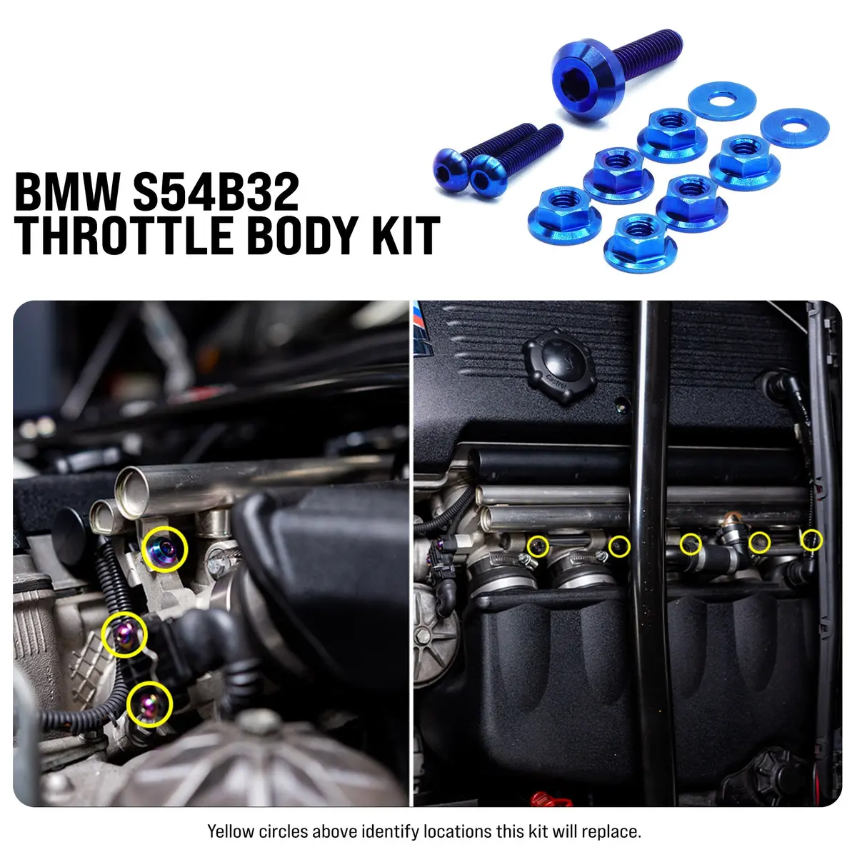 Titanium Hardware Throttle Body Kit - S54b32 Engine 2