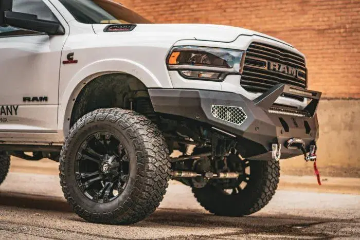 Road Armor  Evolution Front Winch Bumper Sheet Metal Pre-Runner Guard - Texture Black 2019-2023 Ram 2500 3500 1