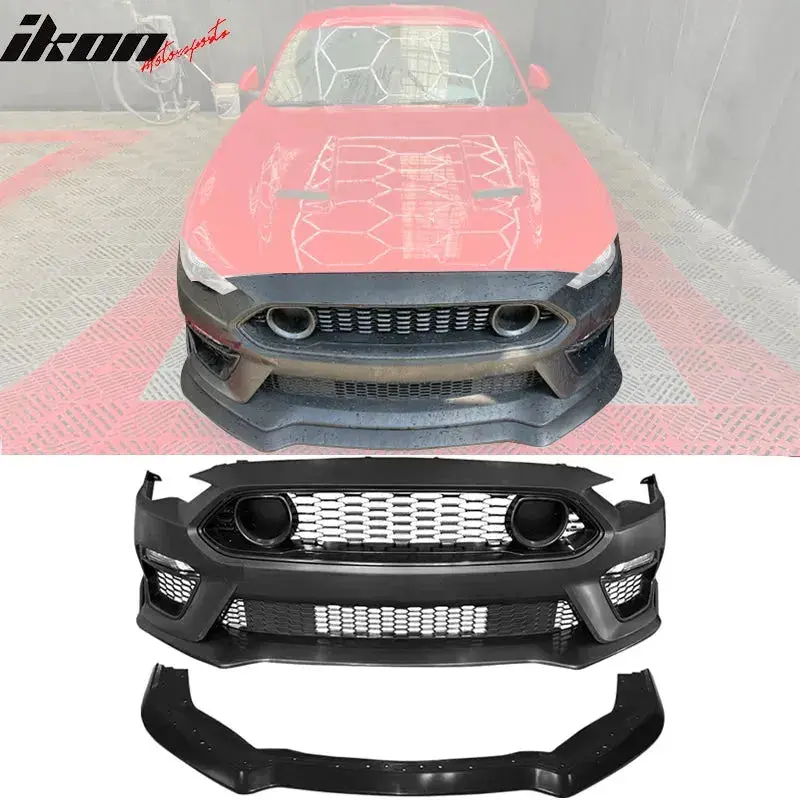 2018-2023 Ford Mustang Mach 1 Style Front Bumper Handling Package Lip 1