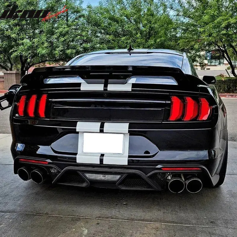 2015-2023 Ford Mustang 2Dr Gt500 Smoke Spoiler Gurney Flap Wicker Bill 2