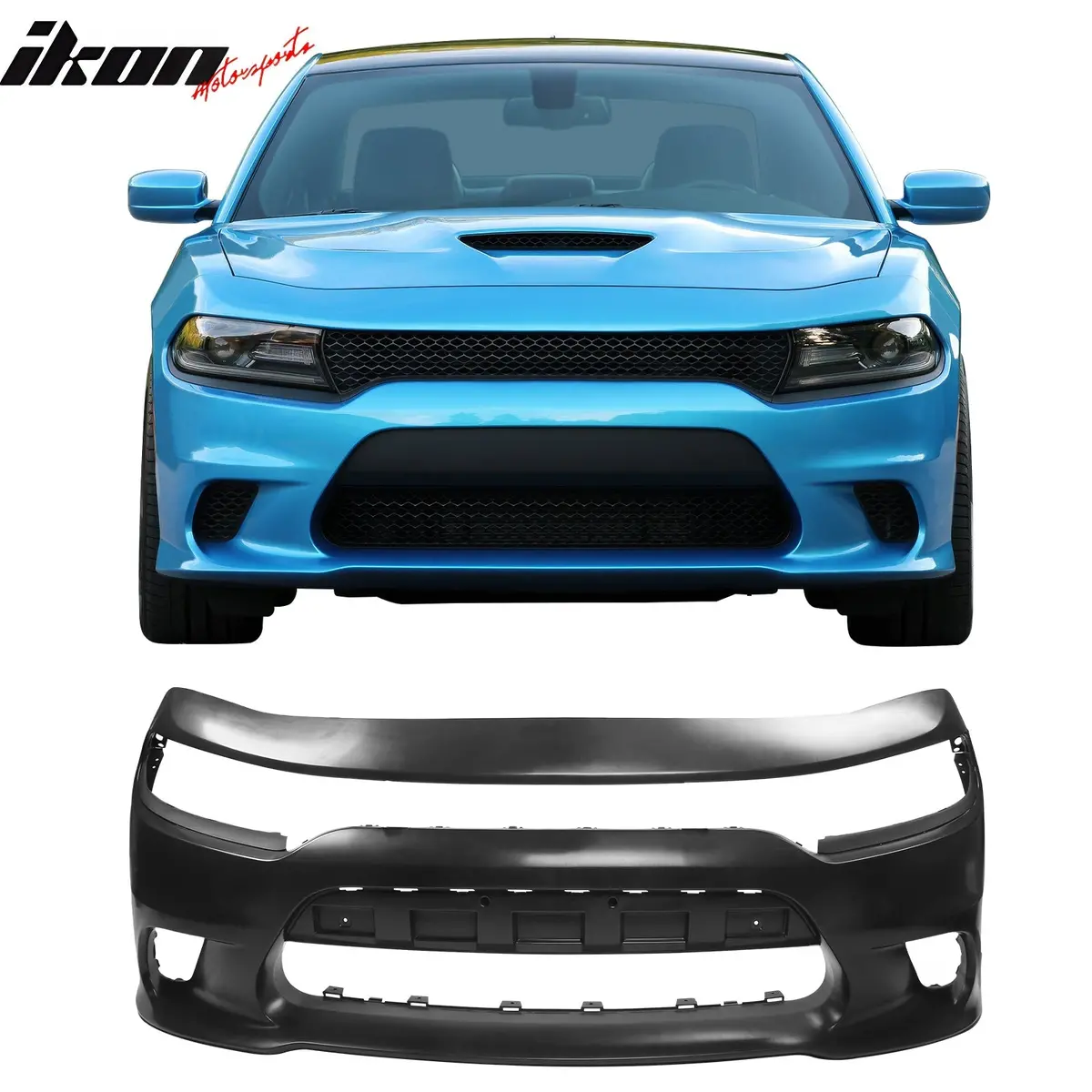 Ikon Motorsports 2015-2023 Dodge Charger Srt Hellcat Style Car Front Bumper Cover Pp 1
