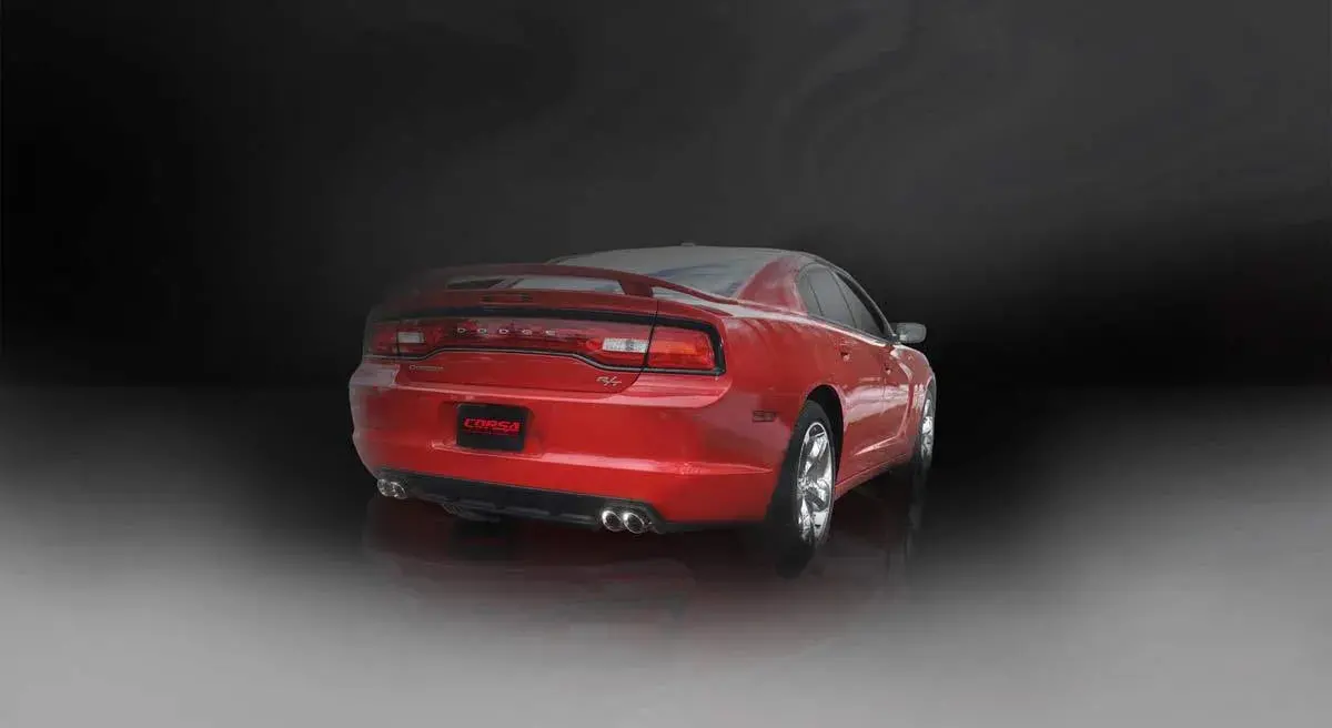 Corsa Dodge Charger 5.7L Hemi 2.5 Dia. Cat-Back System; Dual Rear Exit W/ Twin 3 Pro-Series Tips - Sport Edition; 2011-2014 2