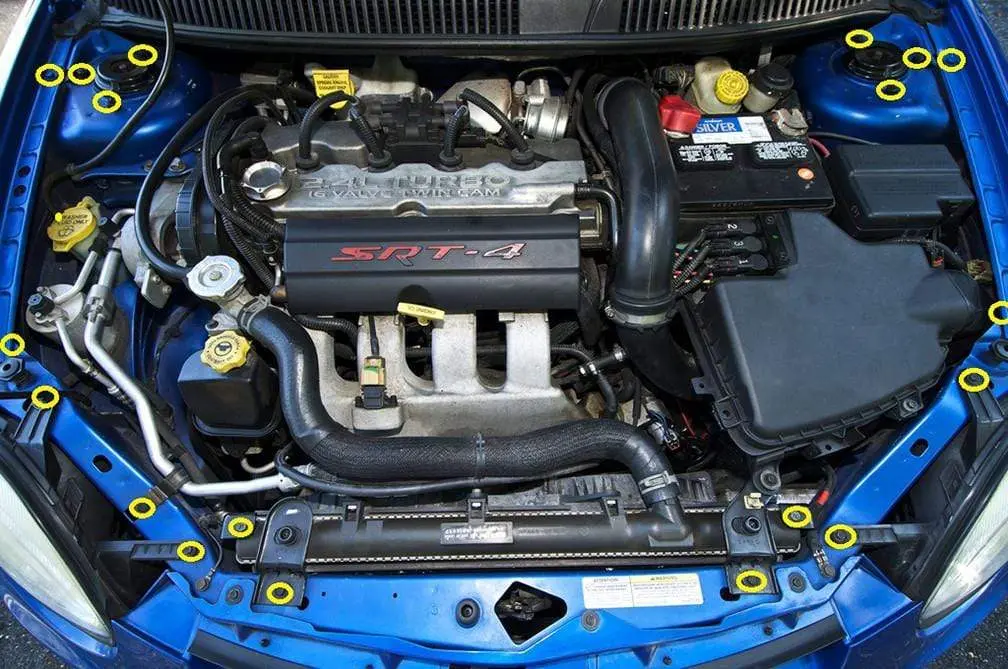 Dodge Neon Srt-4 (2003-2005) Titanium Engine Bay Kit 2