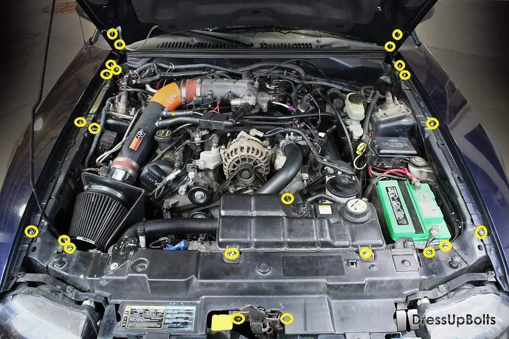 Ford Mustang (1999-2004) Titanium Engine Bay Kit 2