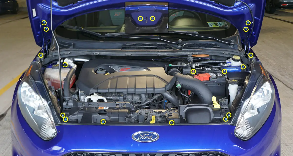 Ford Fiesta St (2013-2018) Titanium Engine Bay Kit 2