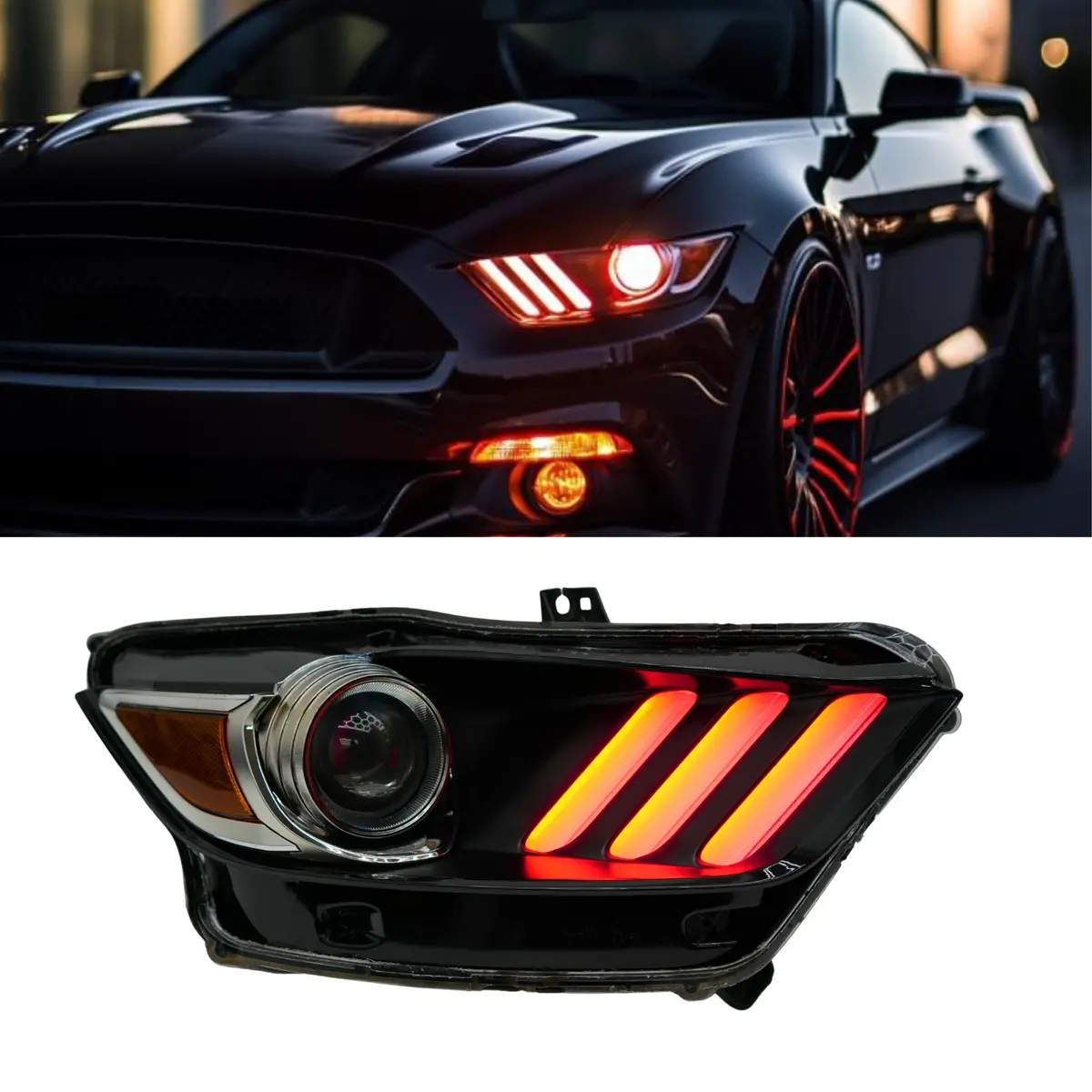 Ford Mustang Multicolor Flow Series Drl Boards (2015-2017) 1