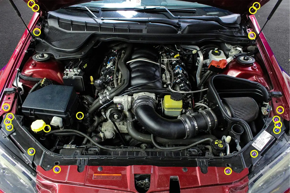 Pontiac G8 (2008-2009) Titanium Engine Bay Kit 3
