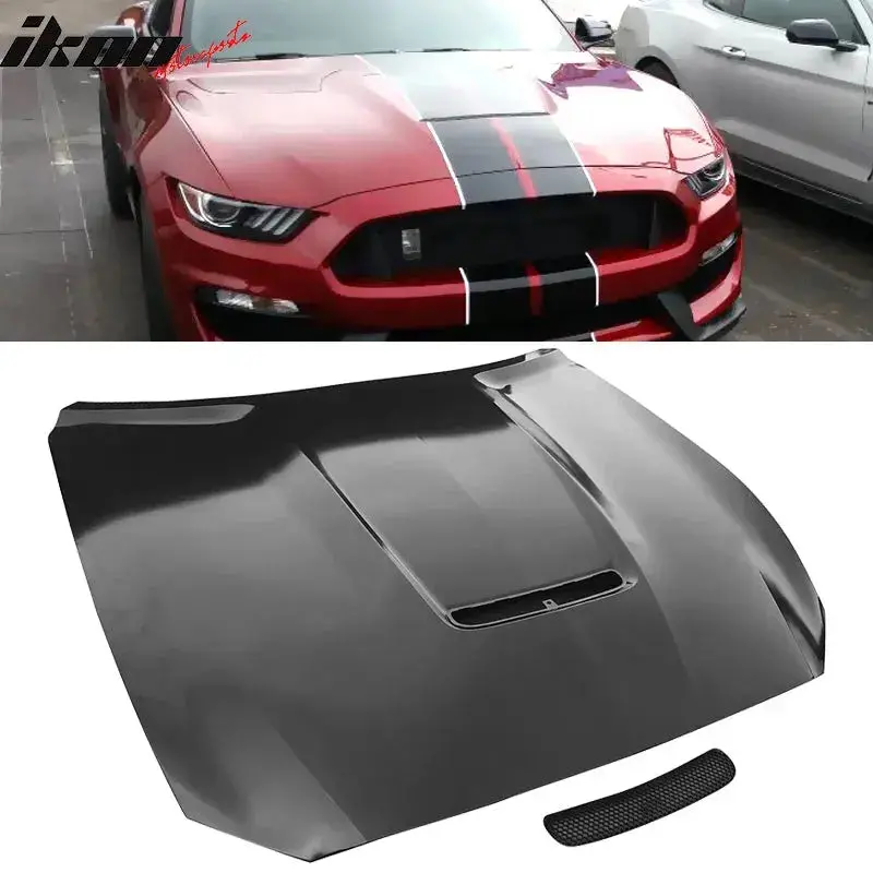 2015-2017 Ford Mustang 2Dr Gt350 Style Unpainted Aluminum Front Hood 1