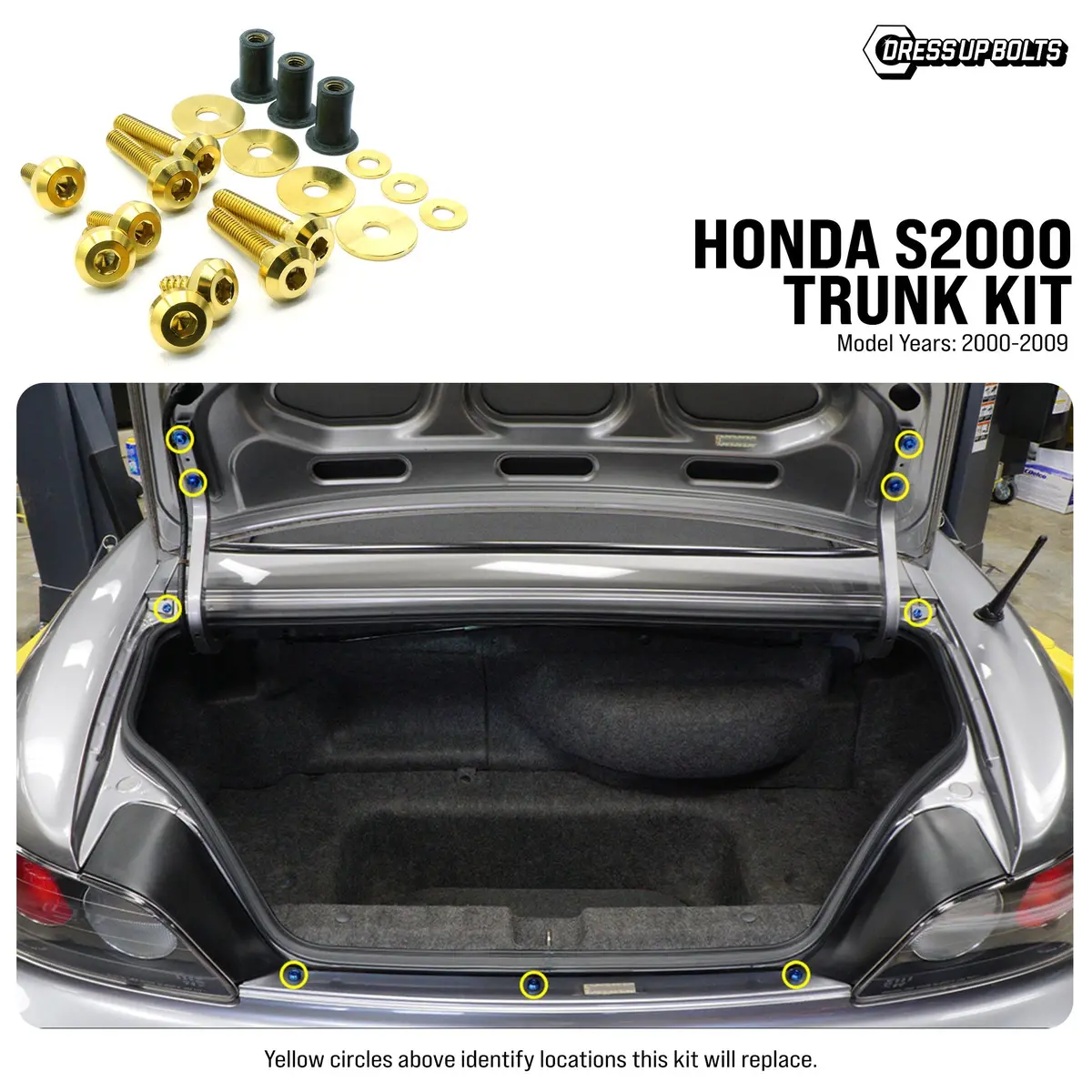 Titanium Hardware Trunk Kit - Honda S2000 (2000-2009) 2