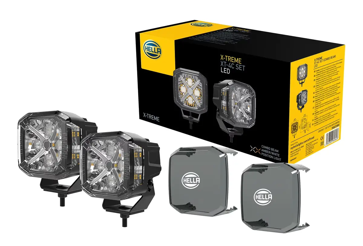 Hella Universal Lighting Auxiliary Lamps X-Treme Spotlight Xt-4C Combo Beam 1