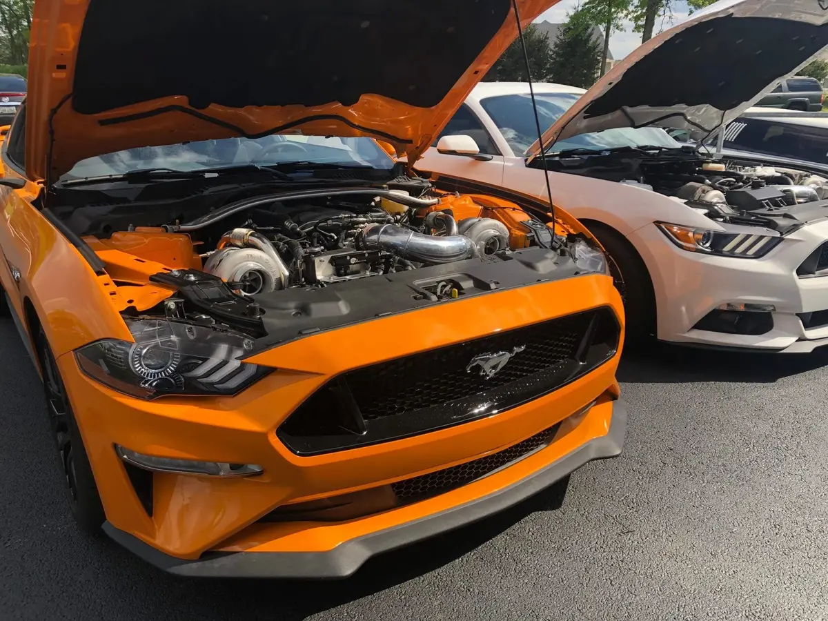 On3 Performance (2018-2023) Mustang Gt 5.0 Top Mount Twin Turbo System - S550 1
