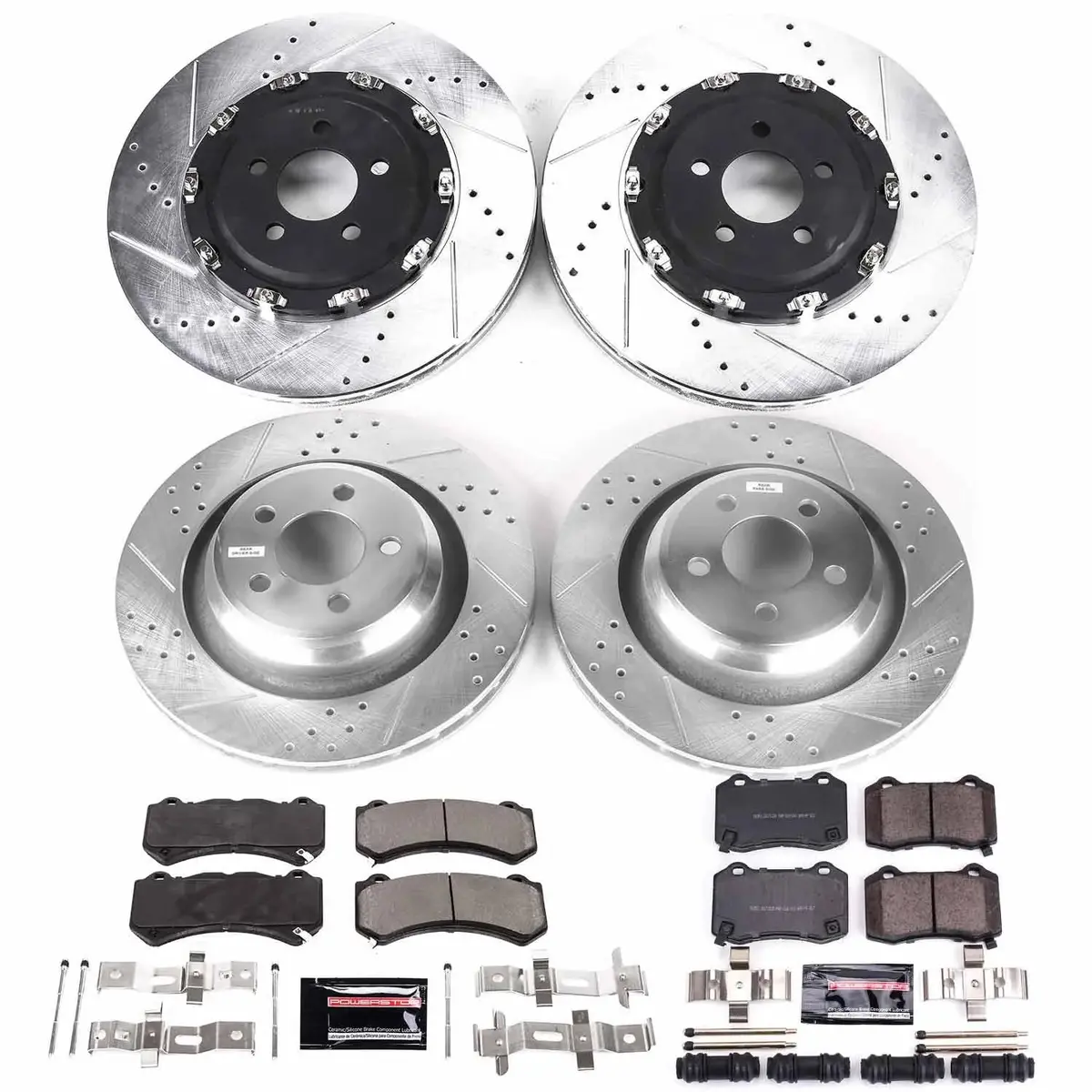 Powerstop Z23 Evolution Sport Front & Rear Brake Kit For 2015-2021 Dodge Charger/Challenger 6 Piston 1