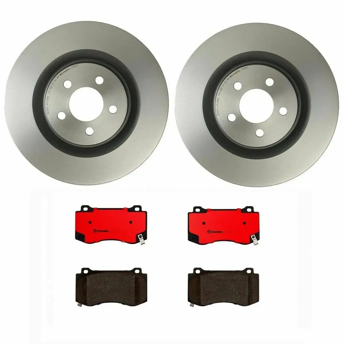 Brembo Rear Pad & Rotor Package 2012-2021 Jeep Grand Cherokee Srt / 2018-2024 Dodge Durango Srt 1