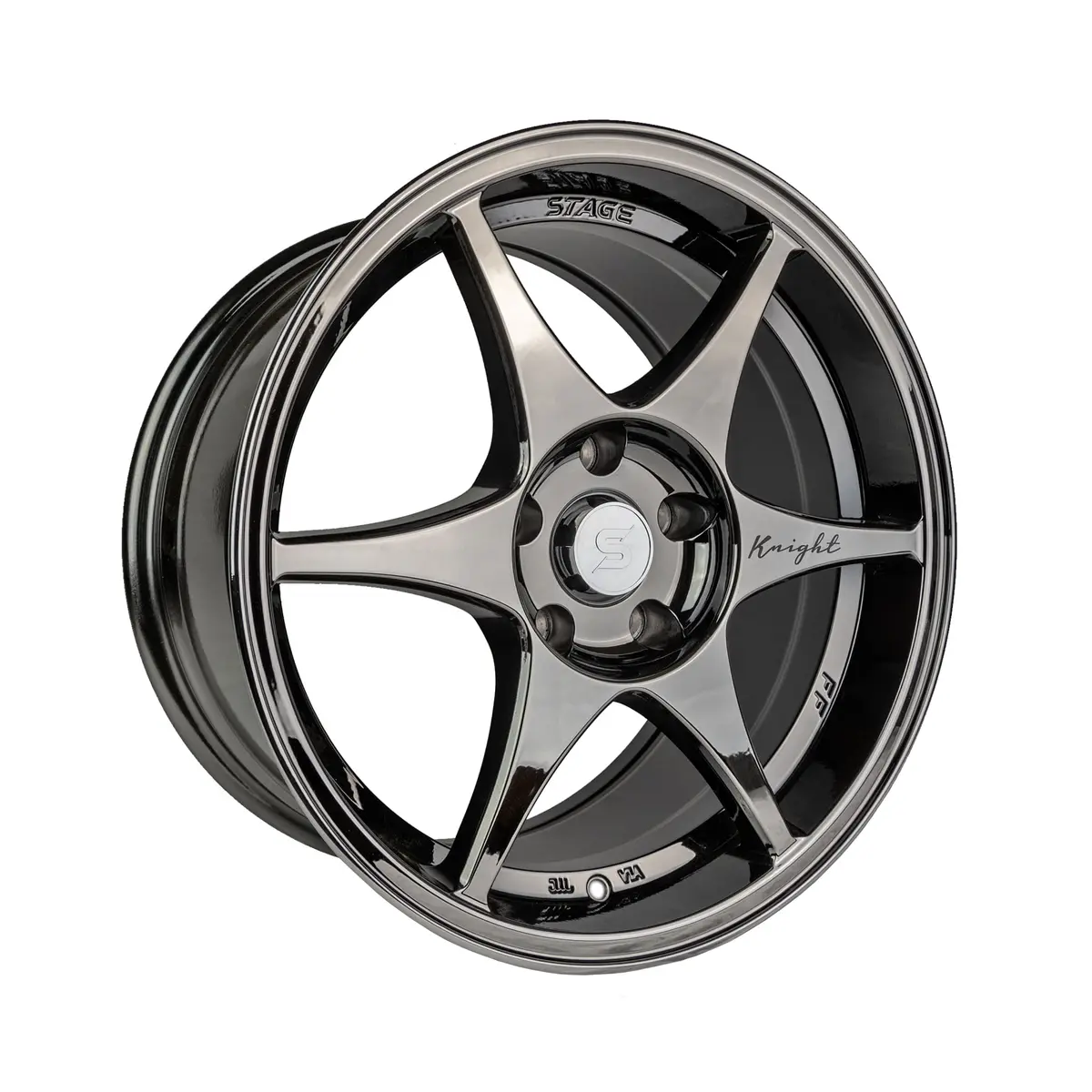 Stage Wheels Knight 17X8 +10Mm 5X120 Cb: 74.1 Color: Black Chrome 1