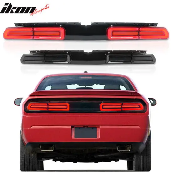 Ikon Motorsports 2008-2014 Dodge Challenger Sequential Turn Signal Tail Lights 2Pc 1