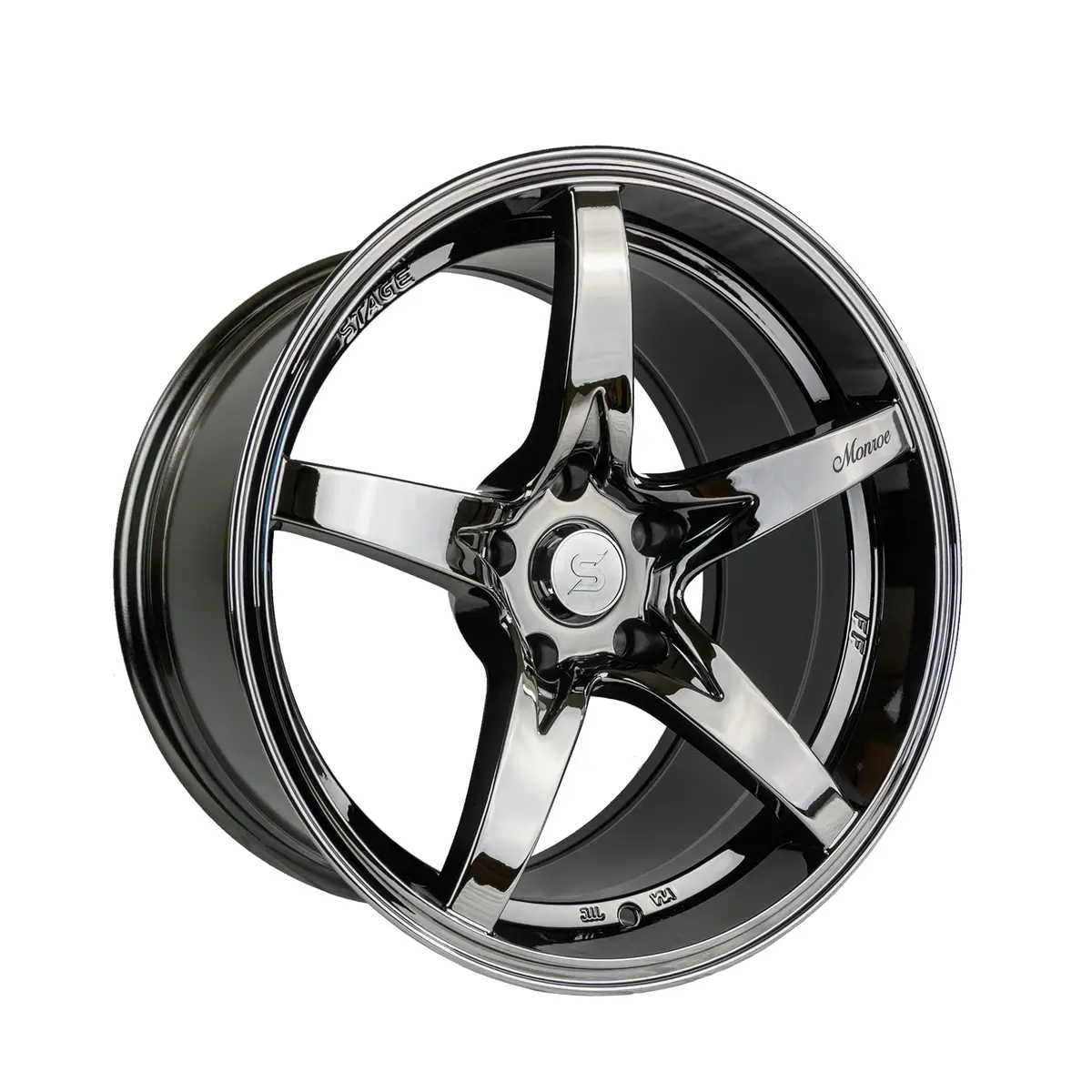 Stage Wheels Monroe 18X9 +22Mm 5X114.3 Cb: 73.1 Color: Black Chrome 1