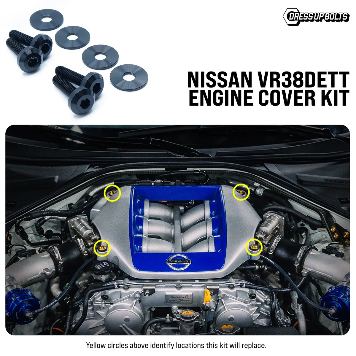 Titanium Hardware Engine Cover Kit - Nissan Vr38dett Engine 2