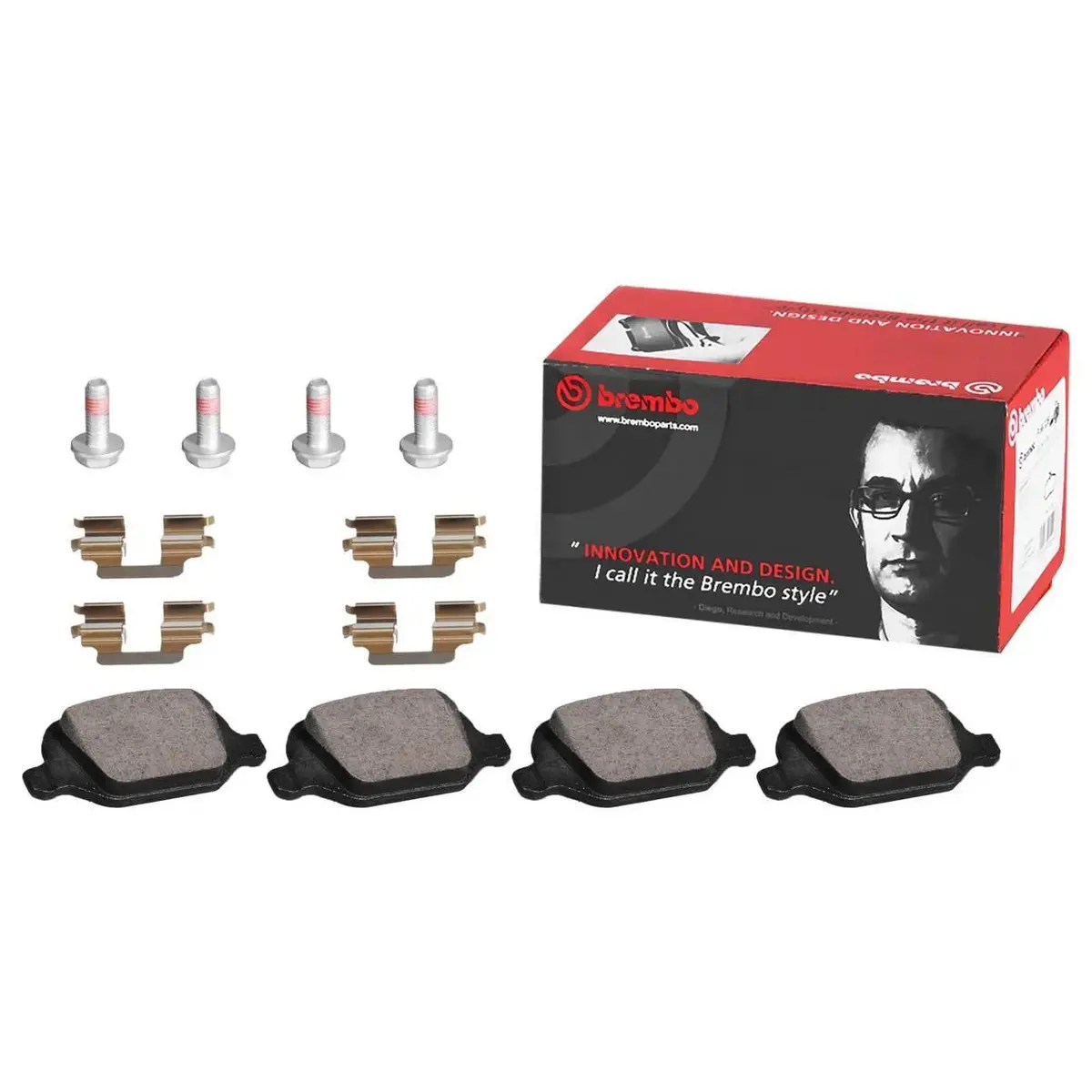Brembo 08-2023 Dodge Charger / Challenger / 300 Rear Premium Nao Ceramic Oe Equivalent Pad 1