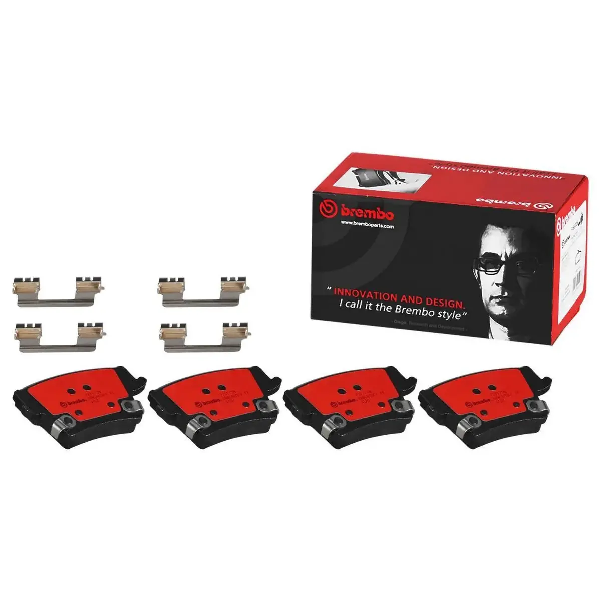 Brembo 09-23 Dodge Challenger / Charger Rear Premium Nao Ceramic Oe Equivalent Pad 1