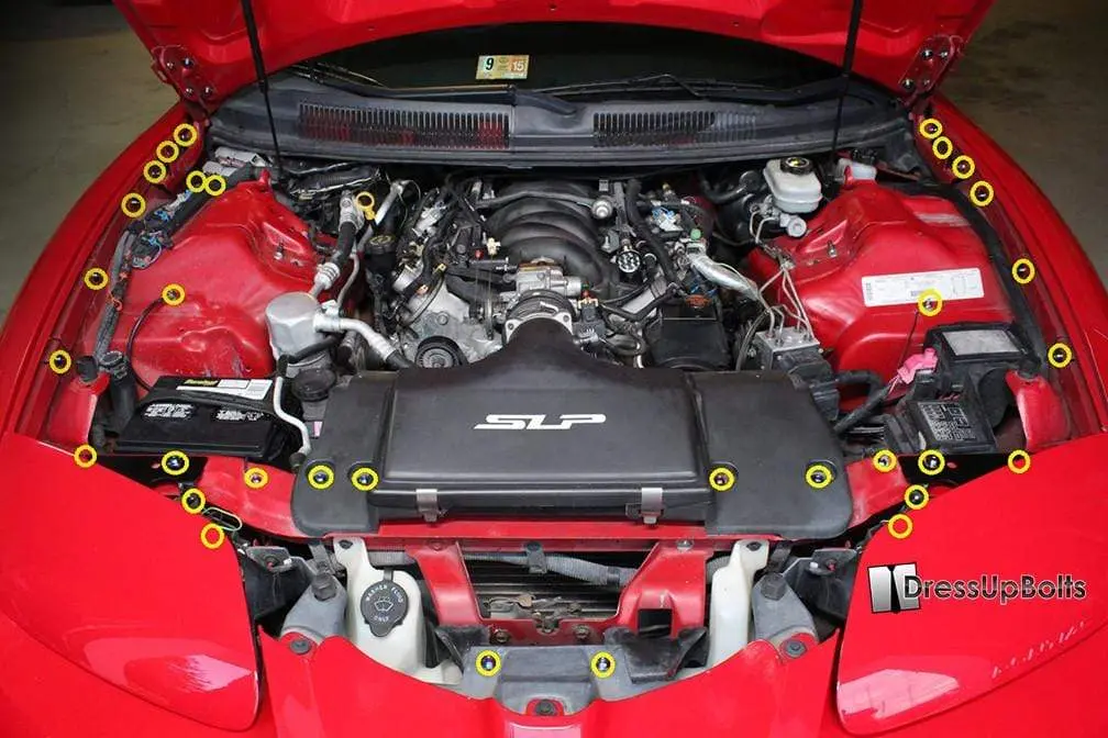 Pontiac Firebird/Trans Am (1998-2002) F-Body Titanium Engine Bay Kit 2