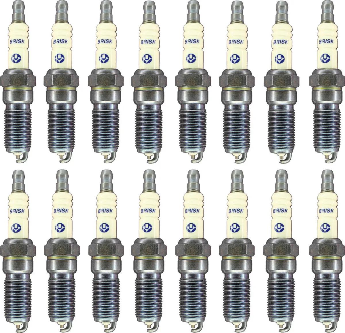 Brisk Er14ys Silver Racing Spark Plug Set Heat Range 14 Projected Tip For 09-25 5.7L Vvt & 15-25 6.2L Hemi 1