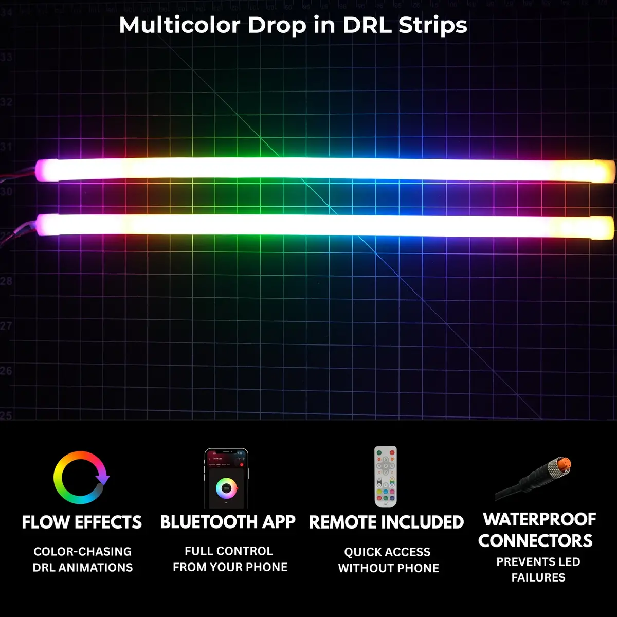 Ram 1500 (Mid-Level Trim) Multicolor Drl Boards (2019-2024) 2