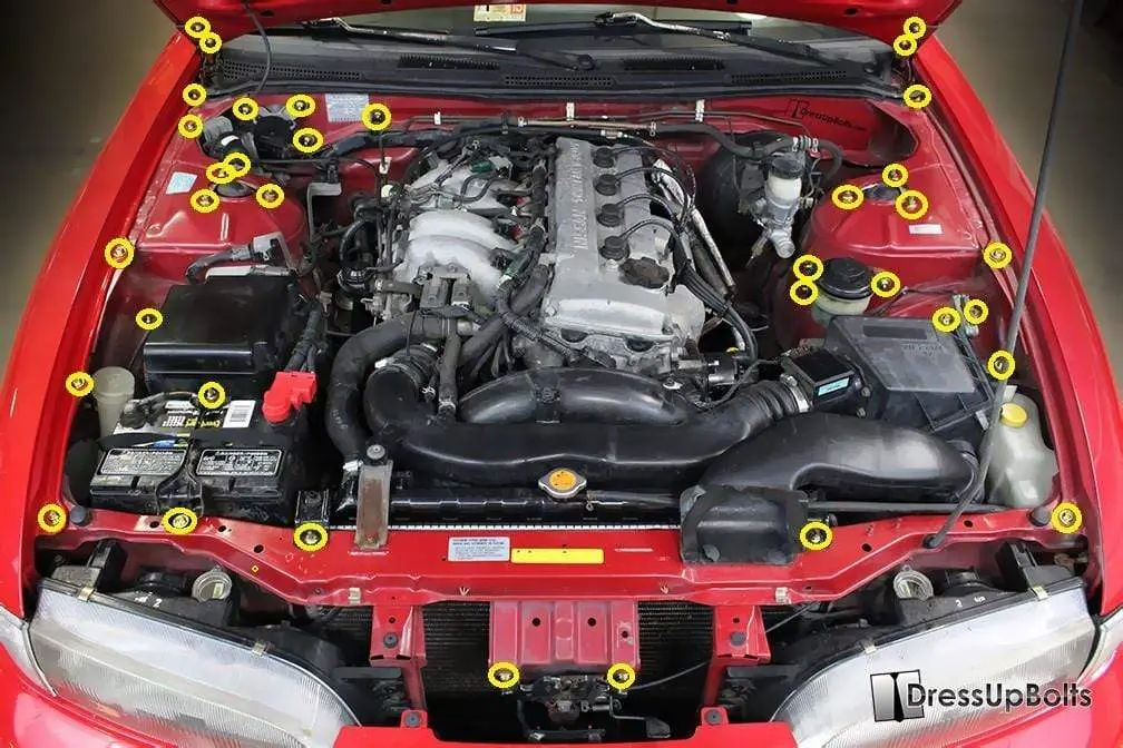 Nissan S14 240Sx (1995-1998) Titanium Engine Bay Kit 2