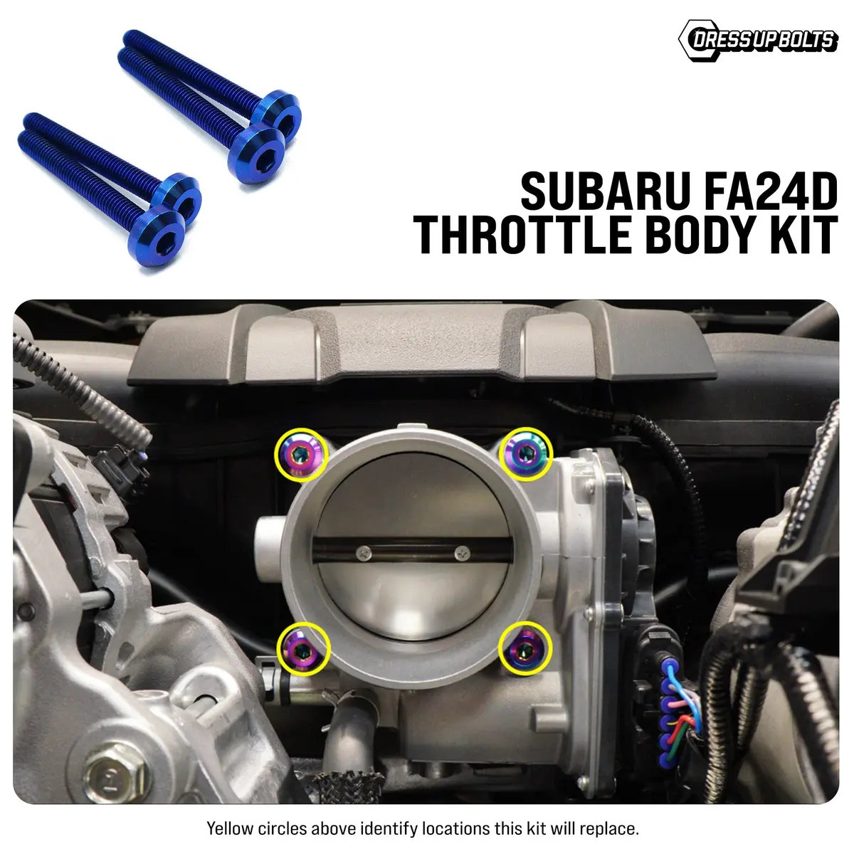 Titanium Hardware Throttle Body Kit - Subaru Fa24d Engine 2