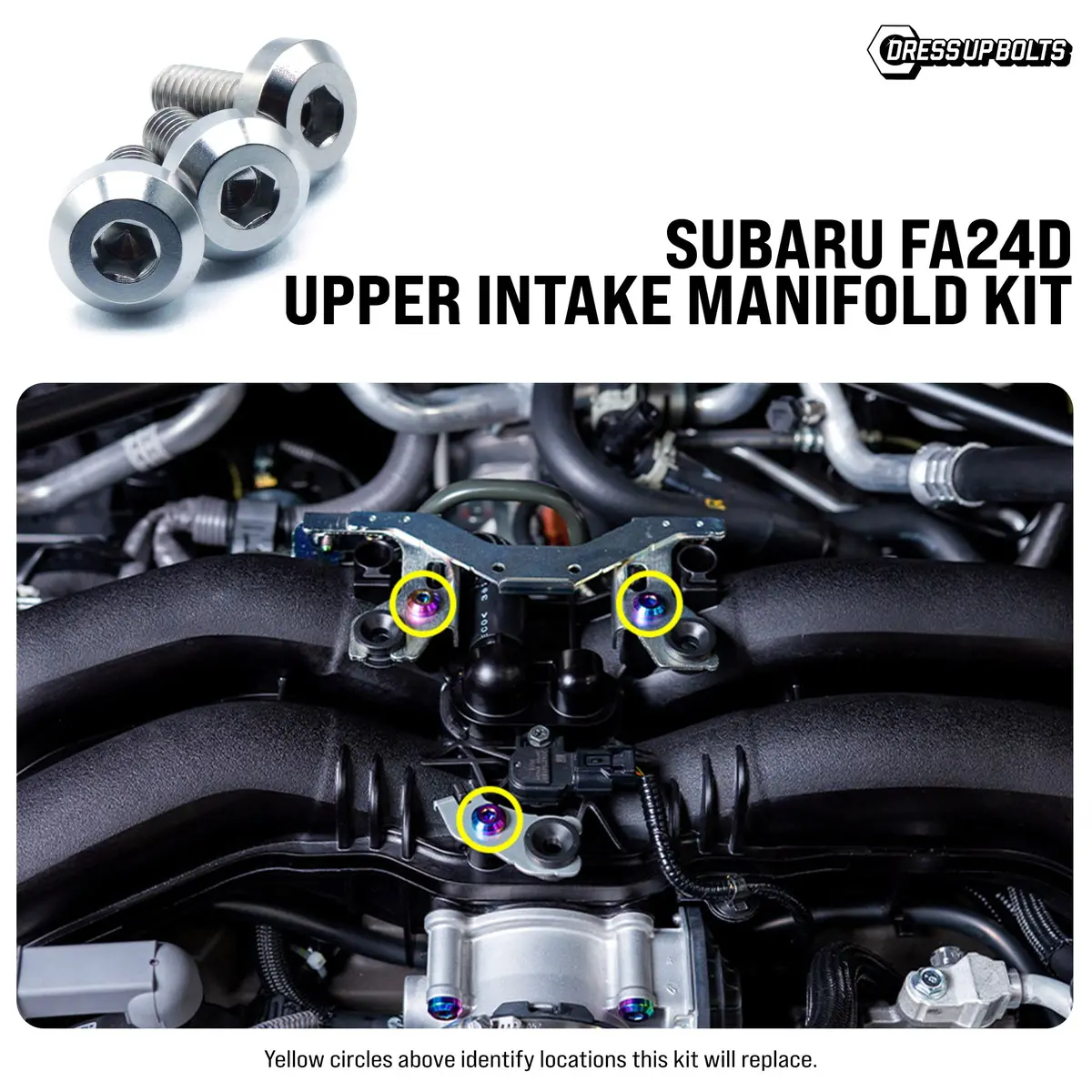 Titanium Hardware Upper Intake Manifold Kit - Subaru Fa24d Engine 2