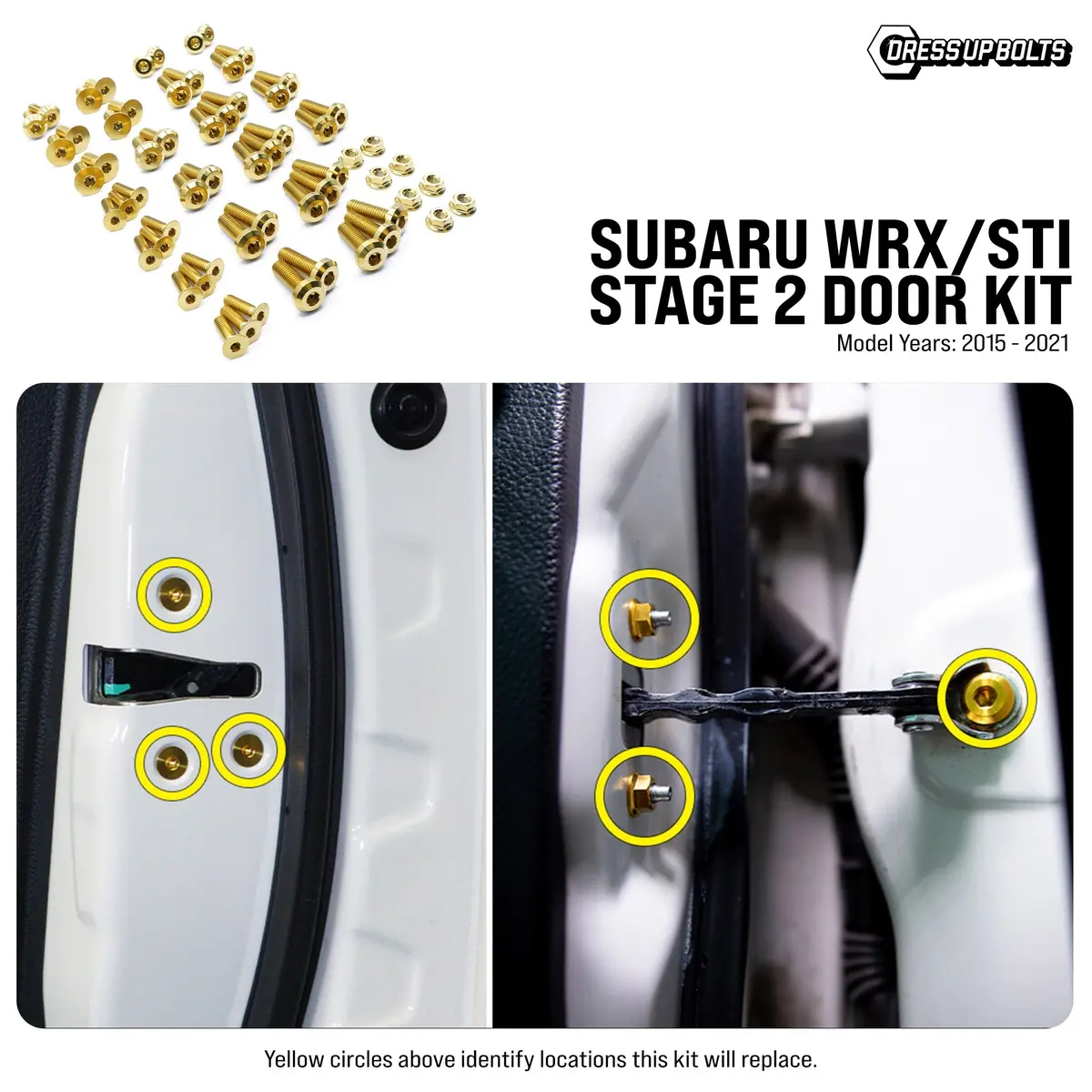 Stage 2 Titanium Hardware Door Kit - Subaru Wrx/Sti (2015-2021) 3