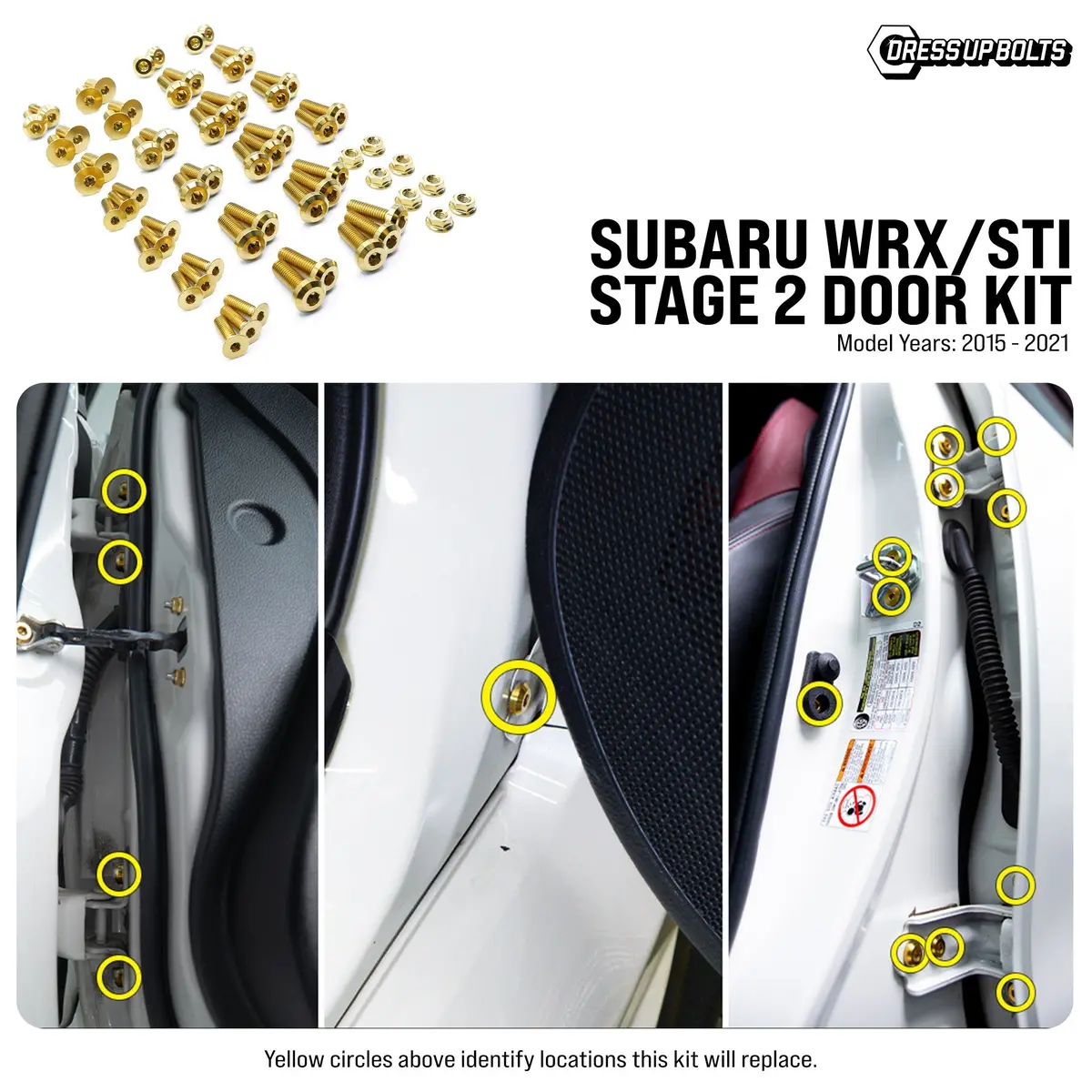 Stage 2 Titanium Hardware Door Kit - Subaru Wrx/Sti (2015-2021) 2