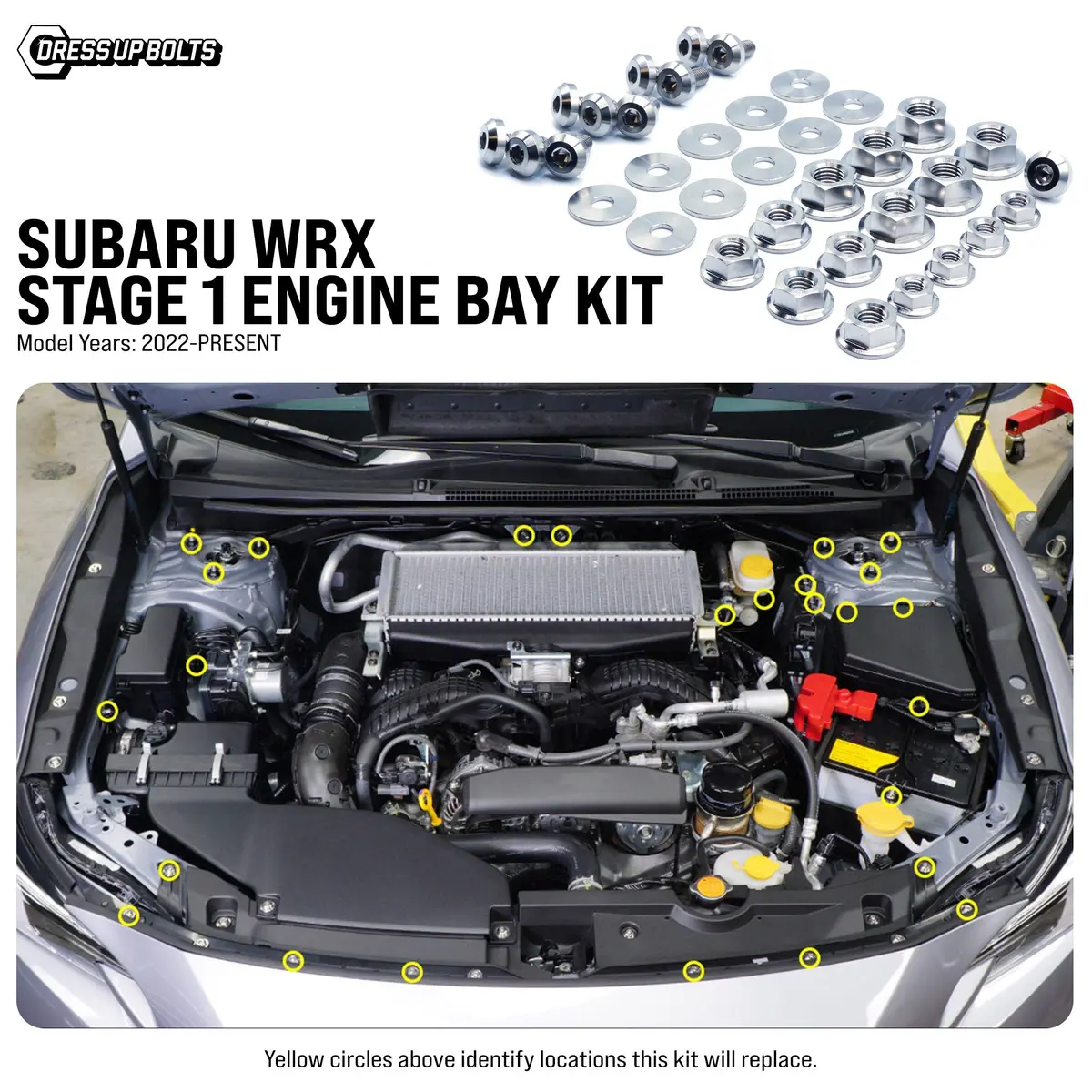 Stage 1 Titanium Hardware Engine Bay Kit - Subaru Wrx (2022+) 2
