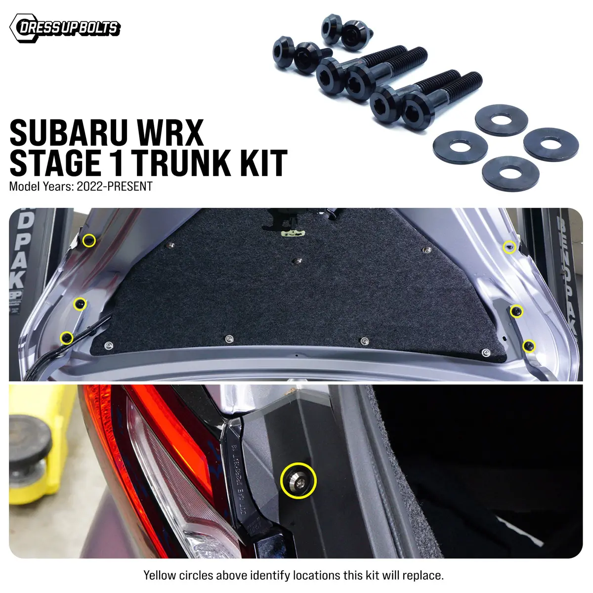 Stage 1 Titanium Hardware Trunk Kit - Subaru Wrx (2022+) 2